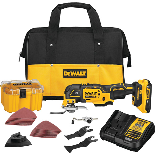 Ensemble pour outil polyvalent oscillant sans balai et sans fil &agrave; 3 vitesses XR, 20 V, Lithium-ion Equipex