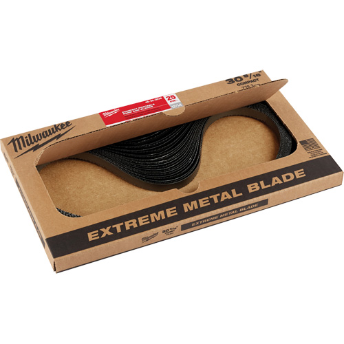 Extreme Metal Band Saw Blades, High Speed Steel, 30-9/16" L x 1/2" W x 0.02" Thick, 12/14 TPI Equipex