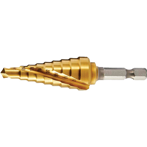 Foret &eacute;tag&eacute; no 4 Drillco, 1/4" - 1-1/8", Incr&eacute;ments de 1/16" Equipex