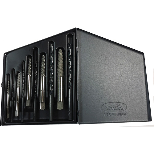 Drillco&reg; Screw Extractor Set with Drills, Carbide, 10 Pieces Equipex