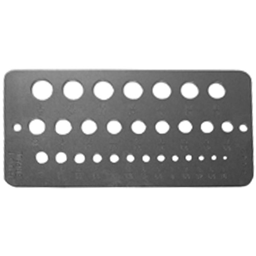 Gabarit de diam&egrave;tres pour foret fractionnaires Drillco Equipex