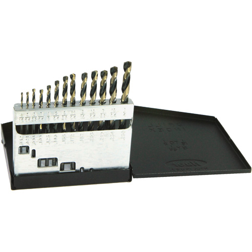 DRILLCO Metric Jobber Length Drill Bit Set, 13 Pieces, High Speed Steel Equipex