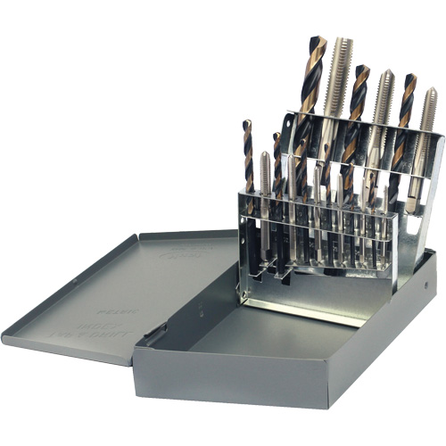 Jeu de tarauds & forets Drillco, 18 morcea Equipex
