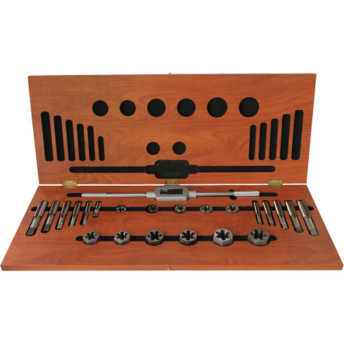 Drillco&reg; Tap & Round Adjustable Die Set, 38 Pieces Equipex