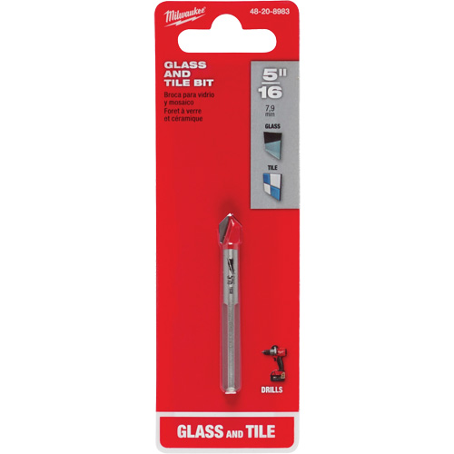 Glass & Tile Bit, 5/16", Carbide Equipex
