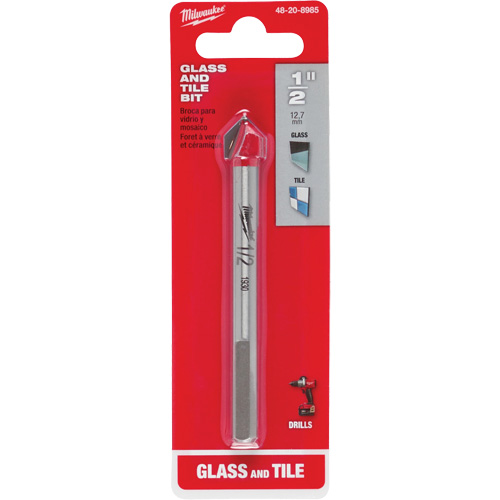Foret pour verre et carreaux, 1/2", Carbure Equipex