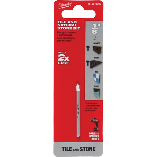 Foret pour la pierre naturelle, 1/8", Carbure Equipex