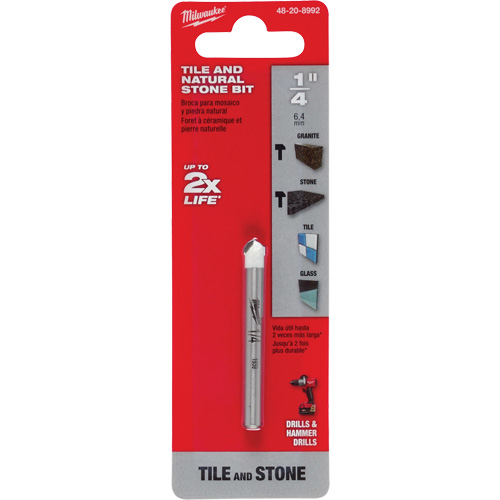 Natural Stone Bit, 1/4", Carbide Equipex