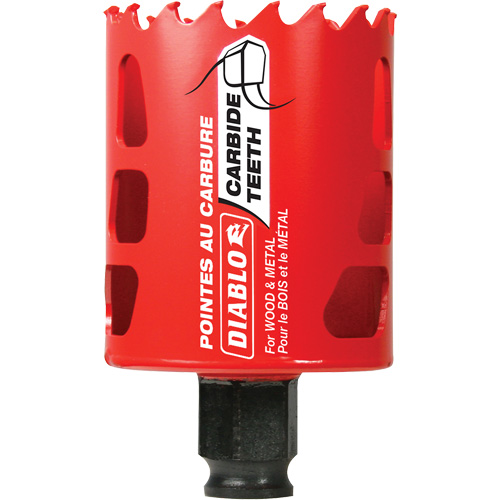 Scie cloche pour bois et m&eacute;tal, 2-1/8", Profondeur de la coupe 2-3/8", Carbure Equipex