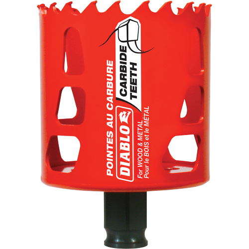 Scie cloche pour bois et m&eacute;tal, 2-9/16", Profondeur de la coupe 2-3/8", Carbure Equipex