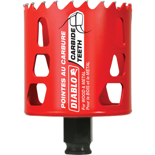 Scie cloche pour bois et m&eacute;tal, 2-5/8", Profondeur de la coupe 2-3/8", Carbure Equipex