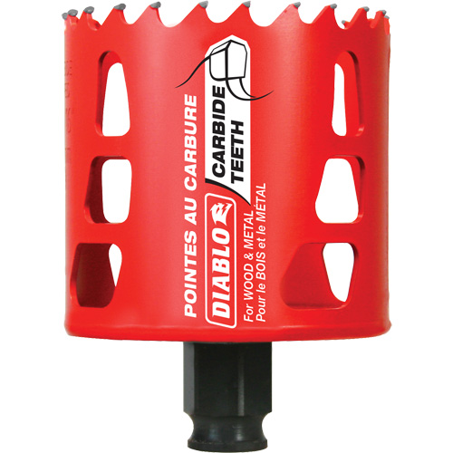 Scie cloche pour bois et m&eacute;tal, 2-11/16", Profondeur de la coupe 2-3/8", Carbure Equipex