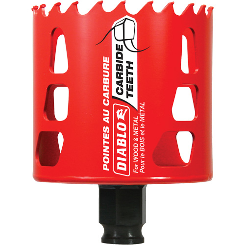 Scie cloche pour bois et m&eacute;tal, 2-3/4", Profondeur de la coupe 2-3/8", Carbure Equipex