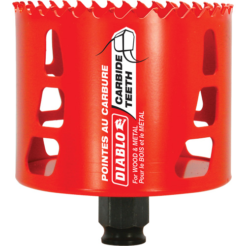 Scie cloche pour bois et m&eacute;tal, 3-1/4", Profondeur de la coupe 2-3/8", Carbure Equipex