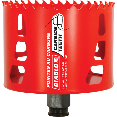 Scie cloche pour bois et m&eacute;tal, 3-1/2", Profondeur de la coupe 2-3/8", Carbure Equipex