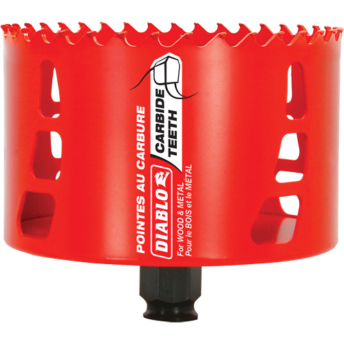 Scie cloche pour bois et m&eacute;tal, 4-1/8", Profondeur de la coupe 2-3/8", Carbure Equipex