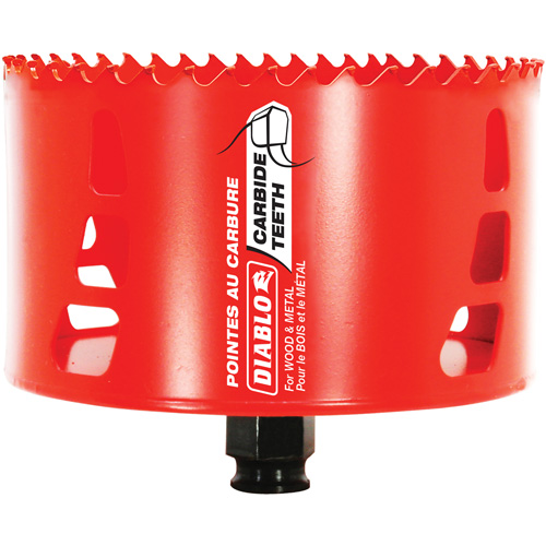 Scie cloche pour bois et m&eacute;tal, 4-1/2", Profondeur de la coupe 2-3/8", Carbure Equipex