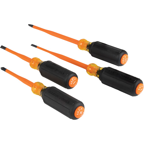 Slim-Tip Insulated Screwdriver Set, 1000 V, 4 Pcs Equipex