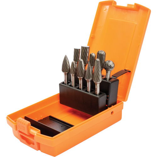 DC Carbide Burr Kit, 10 Pieces Equipex