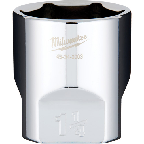 SAE Socket with Four Flat Sides, 1-1/4", 1/2" Drive, 6 Points Equipex