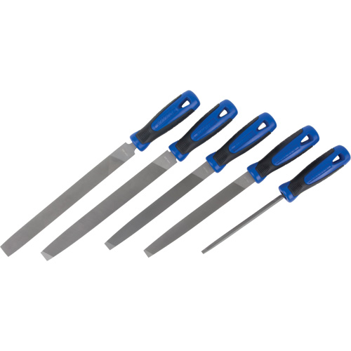 Jeu de limes avec manches, 5 pi&egrave;ces Equipex