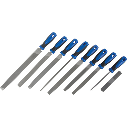 Jeu de limes avec manches, 9 pi&egrave;ces Equipex