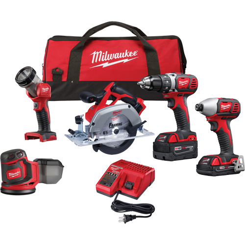 Trousse 5 pi&egrave;ces doutil combin&eacute; M18, Lithium-ion, 18 V Equipex
