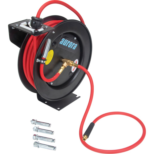 Hose Reel, Air/Water, 1/4" x 35', Single Hose, 300 psi Equipex