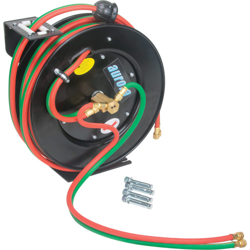 Welding Hose Reel, Welding Gases, 1/4" x 50', Single Hose, 300 psi Equipex