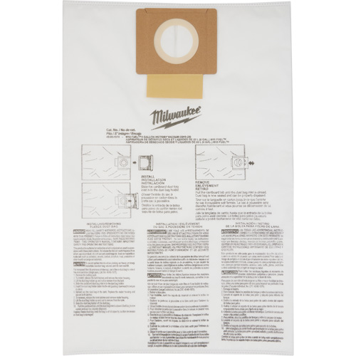 Sacs &agrave; poussi&egrave;re molletonn&eacute;s, 6 gal. US Equipex