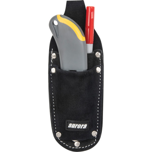 Utility Pouch, Knife Holder, Leather, 3 Pockets Equipex