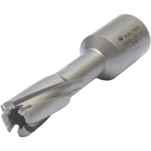 Core Cut Annular Cutter with Weldon Shank, 12 mm Diameter, Carbide, 30 mm Depth of Cut, 3/4" Shank Equipex