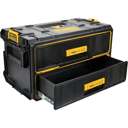ToughSystem&reg; 2.0 Two-Drawer Unit, 12-1/3" x 12-3/5", Black/Yellow Equipex