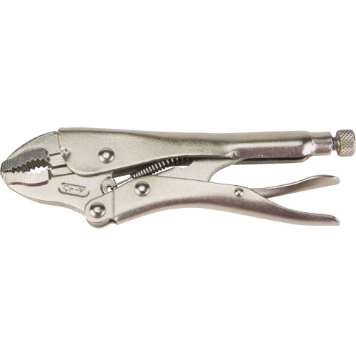 Locking Pliers with Wire Cutter, 7" Length, Curved Jaw Equipex
