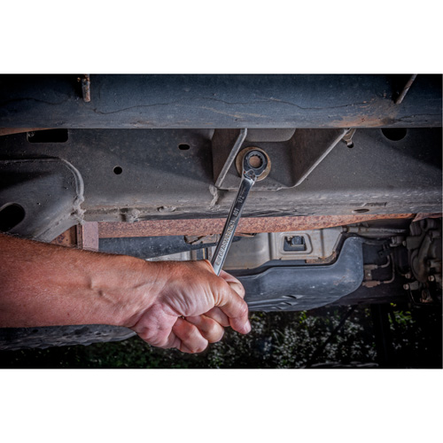 90-Tooth Reversible Ratcheting Wrench, 12 Point, 1/2", Chrome/Polished Finish Equipex