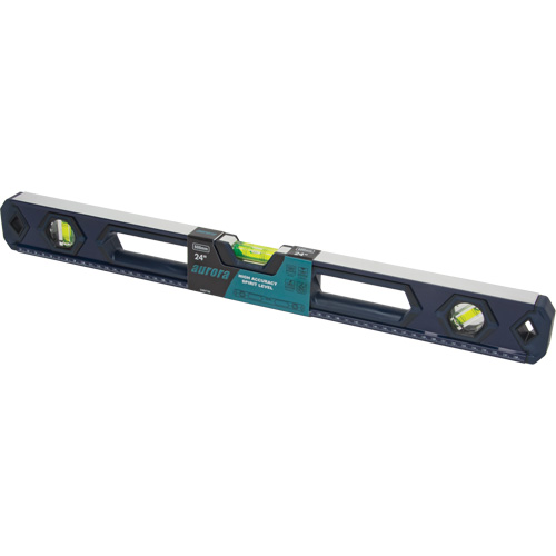 High-Accuracy Level, Box, 2' L, Aluminum, 3, Non-Magnetic Equipex