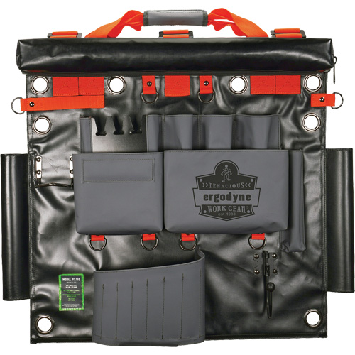 Sac &agrave; outils de camion nacelle avec points dancrage &agrave; outil, Nylon, 8 pochettes, Gris Equipex