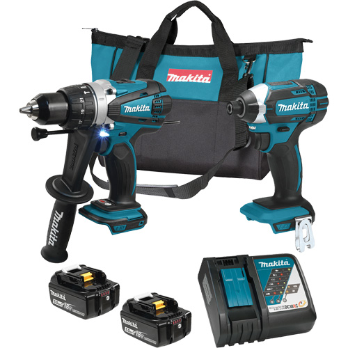 LXT Cordless 2-Tool Combo Kit, Lithium-Ion, 18 V Equipex