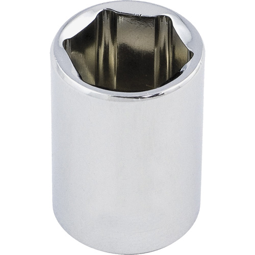 Douille chrom&eacute;e ordinaire, 1/2", Prise 3/8", 6 pans Equipex