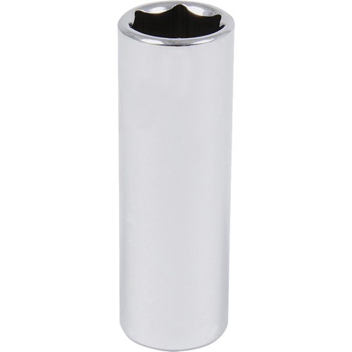 Douille chrom&eacute;e, 1-1/8", Prise 1/2", 6 pans, Profond Equipex