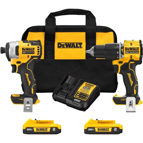 Ensemble combin&eacute; Atomic &agrave; deux outils sans fil et sans balais, Lithium-ion, 20 V Equipex