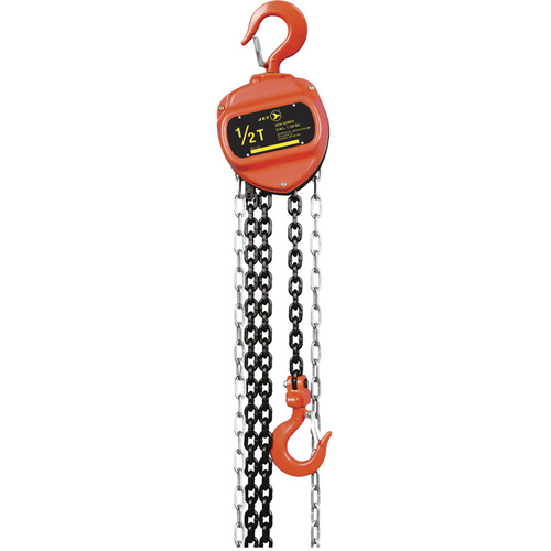 VCH Series Chain Hoist, 20' Lift, 2200 lbs. (1 tons) Capacity, Heat-Treated Alloy Steel Chain Equipex