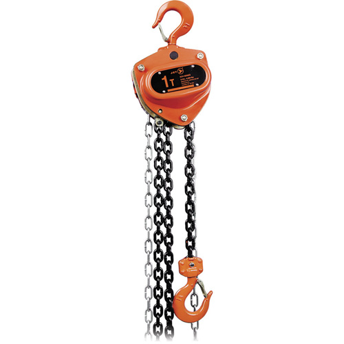 KCH Series Heavy-Duty Chain Hoist, 20' Lift, 1100 lbs. (0.5 tons) Capacity, Heat-Treated Alloy Steel Chain Equipex