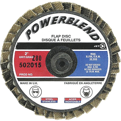 PowerBlend Roll-On Flap Disc, 2" x Type R, Z80 Grit Equipex
