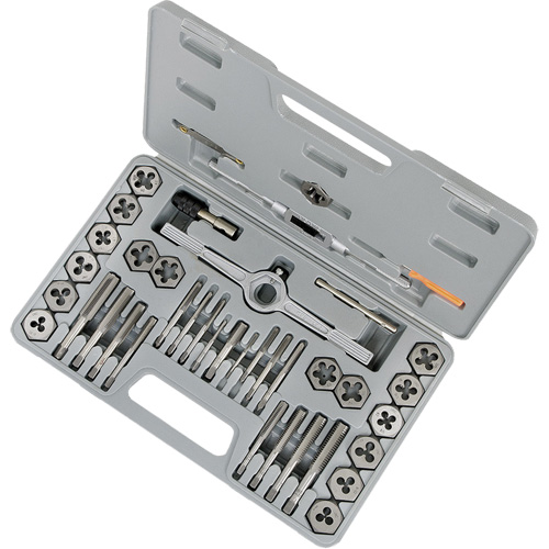 TD40A Premium SAE Alloy Tap & Die Set, 40 Pieces Equipex