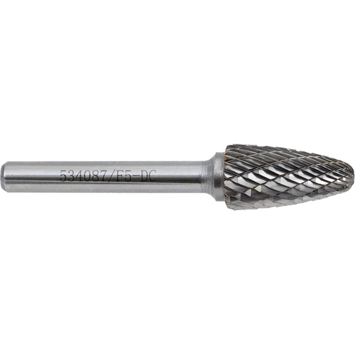 F5-DC Jet-Kut&reg; GP Carbide Burr, 1/2" Dia., 1" Depth of Cut Equipex