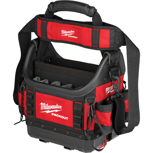 PackOut 10" Structured Tote, Ballistic Polyester, 35 Pockets, Red Equipex