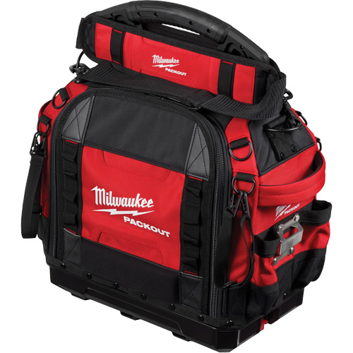 PackOut 15" Structured Tool Bag, Ballistic Polyester, 65 Pockets, Red Equipex