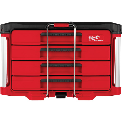 PackOut 4-Drawer Tool Box, 16-3/10" x 22-1/5" x 14-3/10", Red Equipex