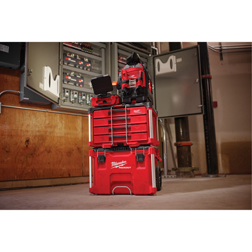 PackOut 4-Drawer Tool Box, 16-3/10" x 22-1/5" x 14-3/10", Red Equipex